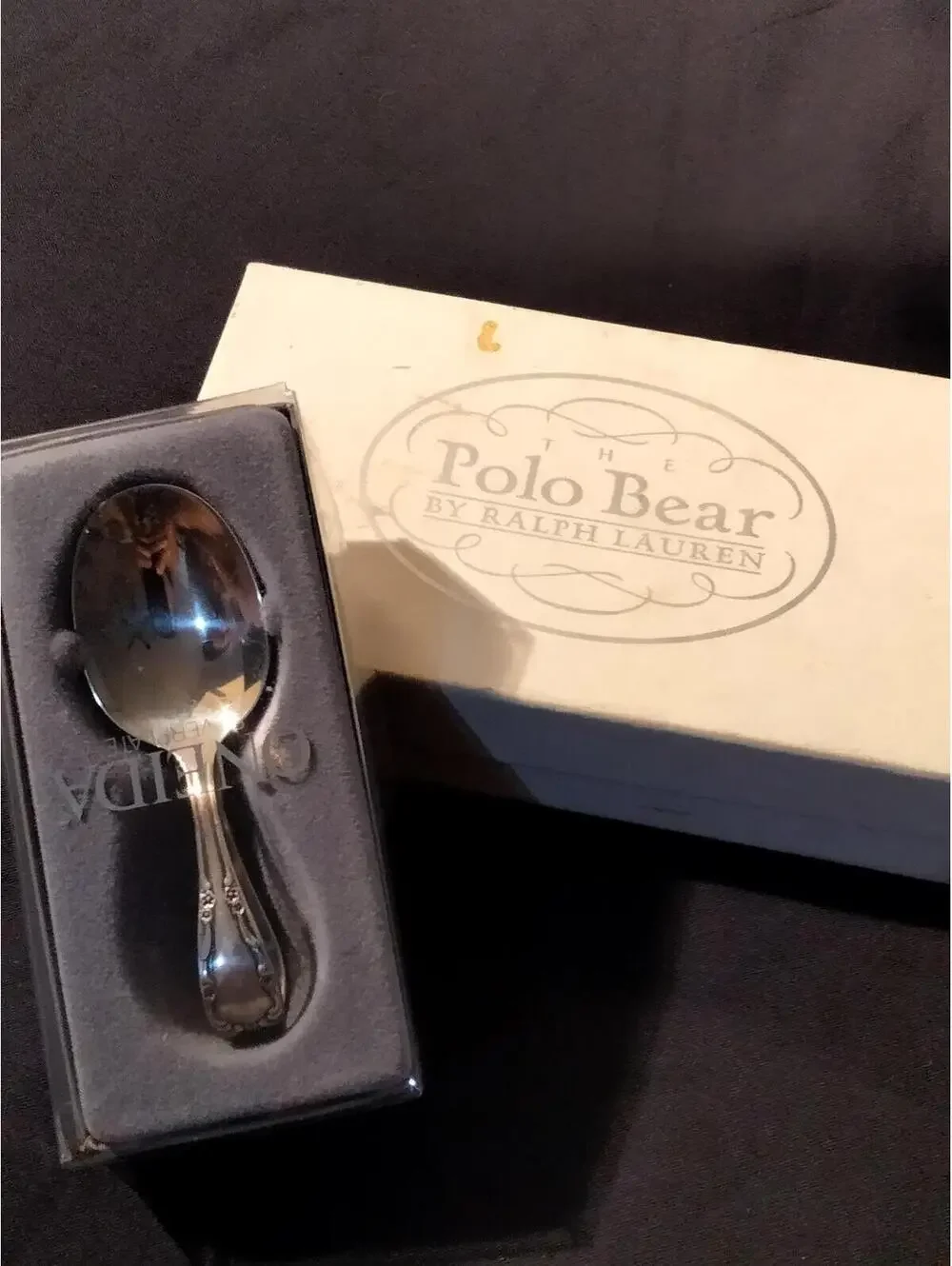 Spoon by Oneida, Silver-Plated Feeding Spoon with Original Box, Rare Collectible
